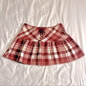 Y2k Schoolgirl Plaid Micro-Miniskirt